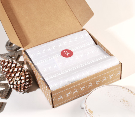 Weisses Seidenpapier Mit Aufdruck Fur... | SelfPackaging