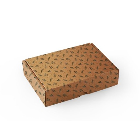Caja rectangular automontable especial Navidad