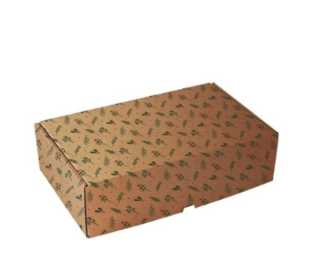 Caja rectangular automontable especial Navidad