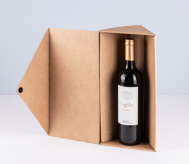 Triangular wine bottle box
