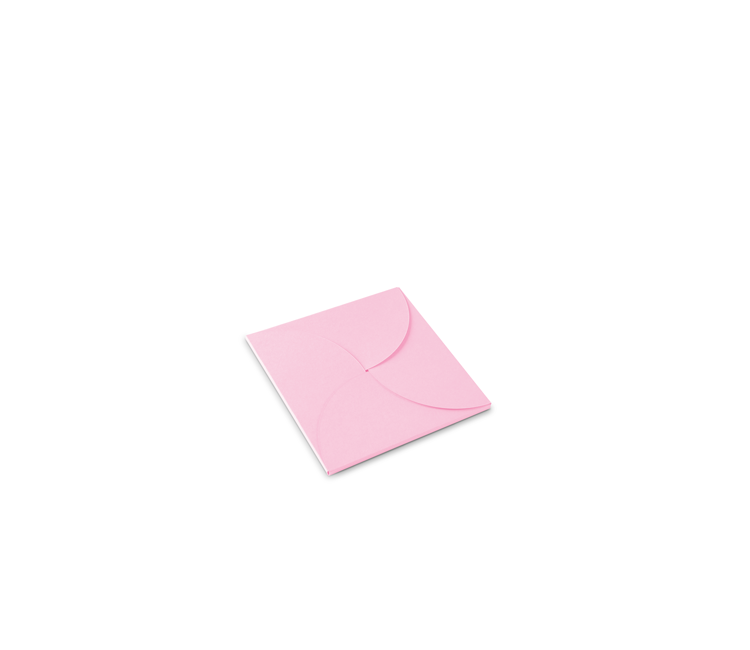 Flat gift box for square cards