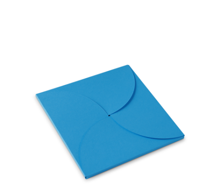 Flat gift box for square cards