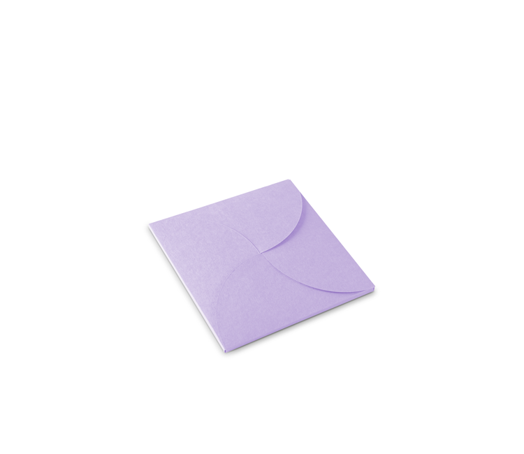 Flat gift box for square cards