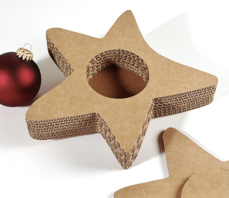 Caja con forma de estrella para Navidad Caja con forma de estrella para Navidad
