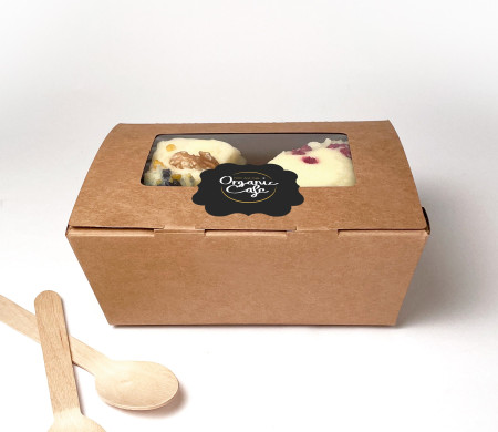 Take away box with window