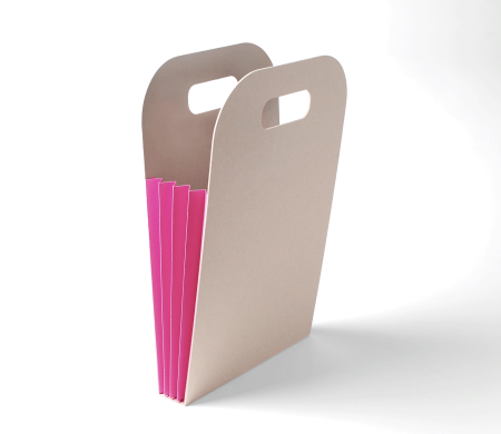 Original Cardboard Bag with Coloured Pleats