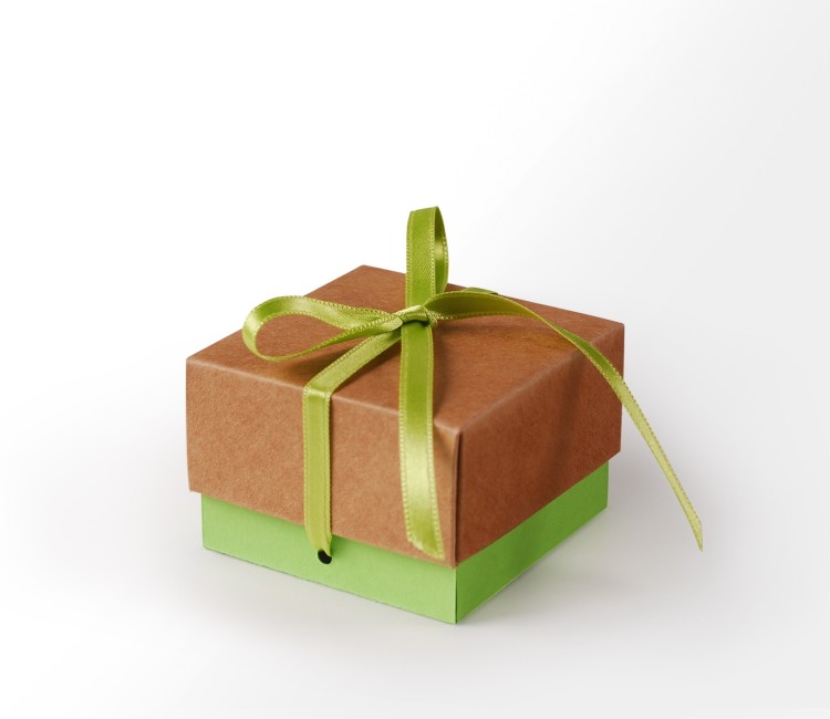 Graziosa Scatola Regalo con Coperchio e Fiocco Decorativo 