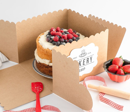 Boîte à Gâteaux et Tartes avec Couvercle Transparent