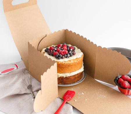 Caja para Tartas y Pasteles, con Asa y Tapa