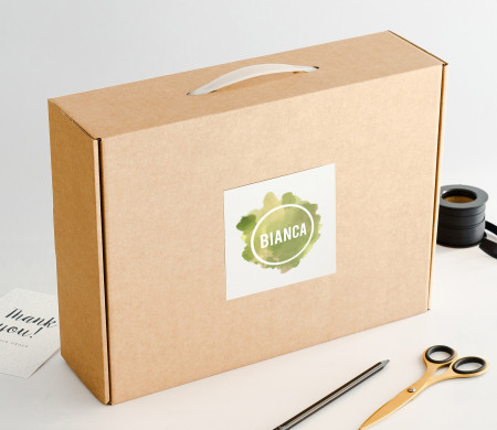 Boite carton avec poignée Personnalisé | SelfPackaging