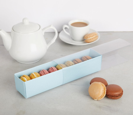 Scatola per Macaron con Fascia Trasparente