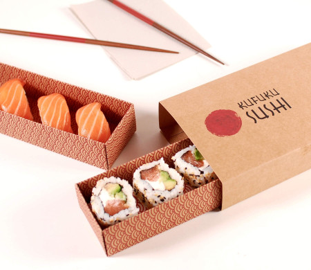 Scatola Sushi Allungata con Fascia | SelfPackaging