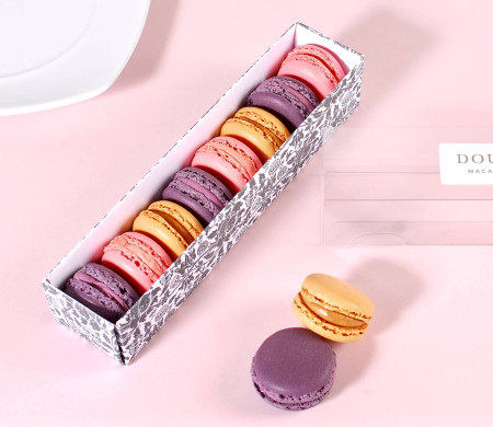 Scatola per Macaron con Fascia Trasparente