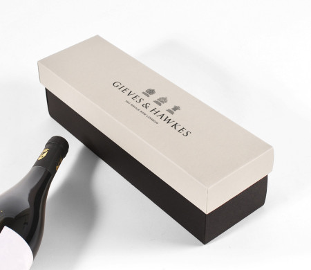 Caja individual de vino o cava forrada con tapa