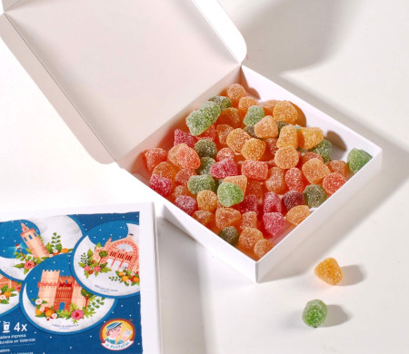 Colourful flat gift box