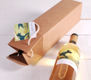 Decorazione scatola per vino con manici
