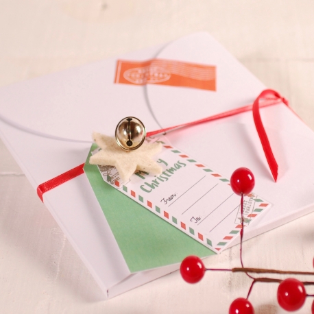 Flat Christmas envelope box decoration