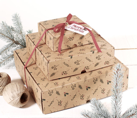 Square boxes for Christmas deliveries