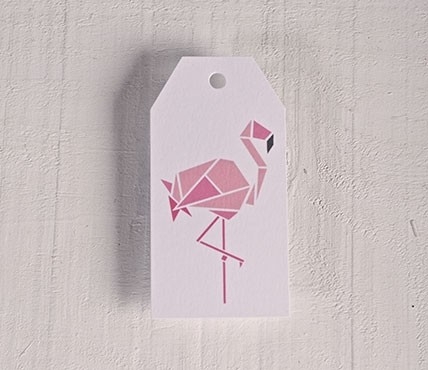 Bedruckte Etiketten „Flamingo“