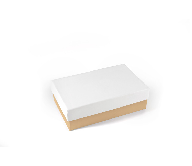 Boîte rectangulaire rigide en carton doublé
