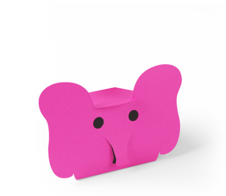 Caja de Cartón en Forma de Conejo Simpático