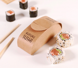 Elegante Kartonschachtel für Sushi