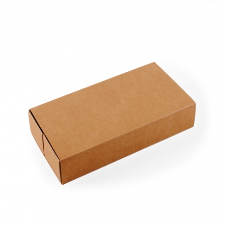 Caja de cartón alargada para sushi con faja