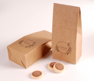 Biodegradable box for biscuits