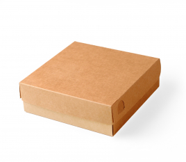 Square cardboard box for sushi
