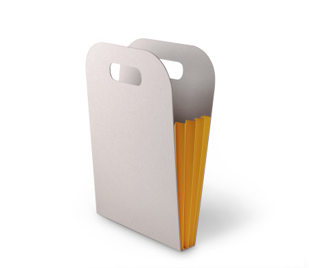 Original Cardboard Bag with Coloured Pleats
