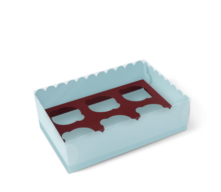 Caja para 6 Cupcakes, Magdalenas o Cookies