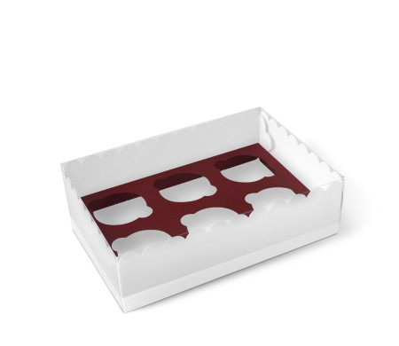 Caja para 6 Cupcakes, Magdalenas o Cookies