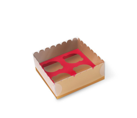 Caja para 4 Cupcakes