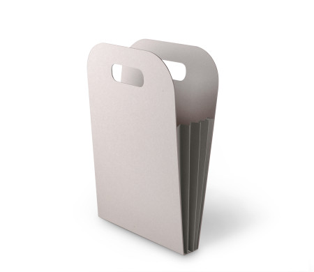 Originelle Kartontasche mit farbigen Seitenfalten