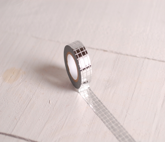 Washi tape with silver squares