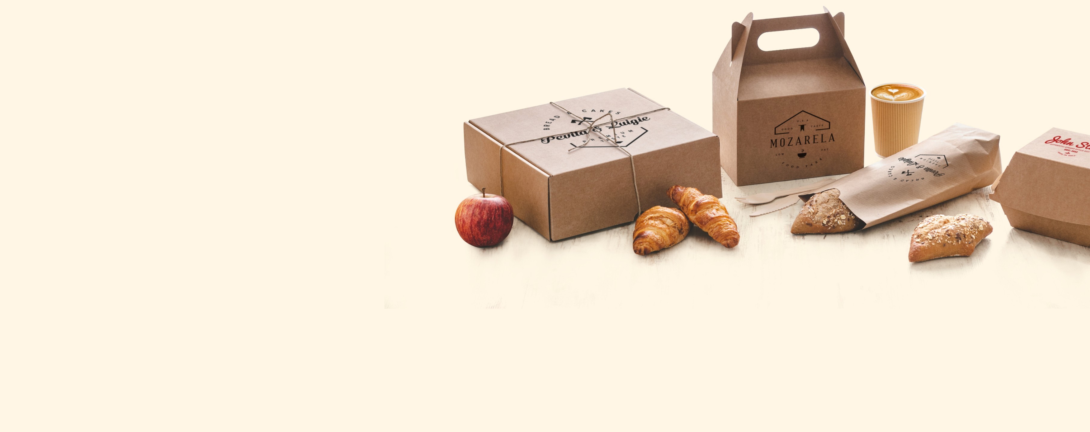 Take-away food containers.